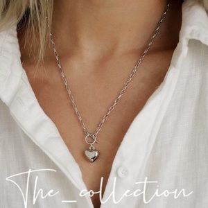 925 STERLING SILVER TOGGLE HEART NECKLACE